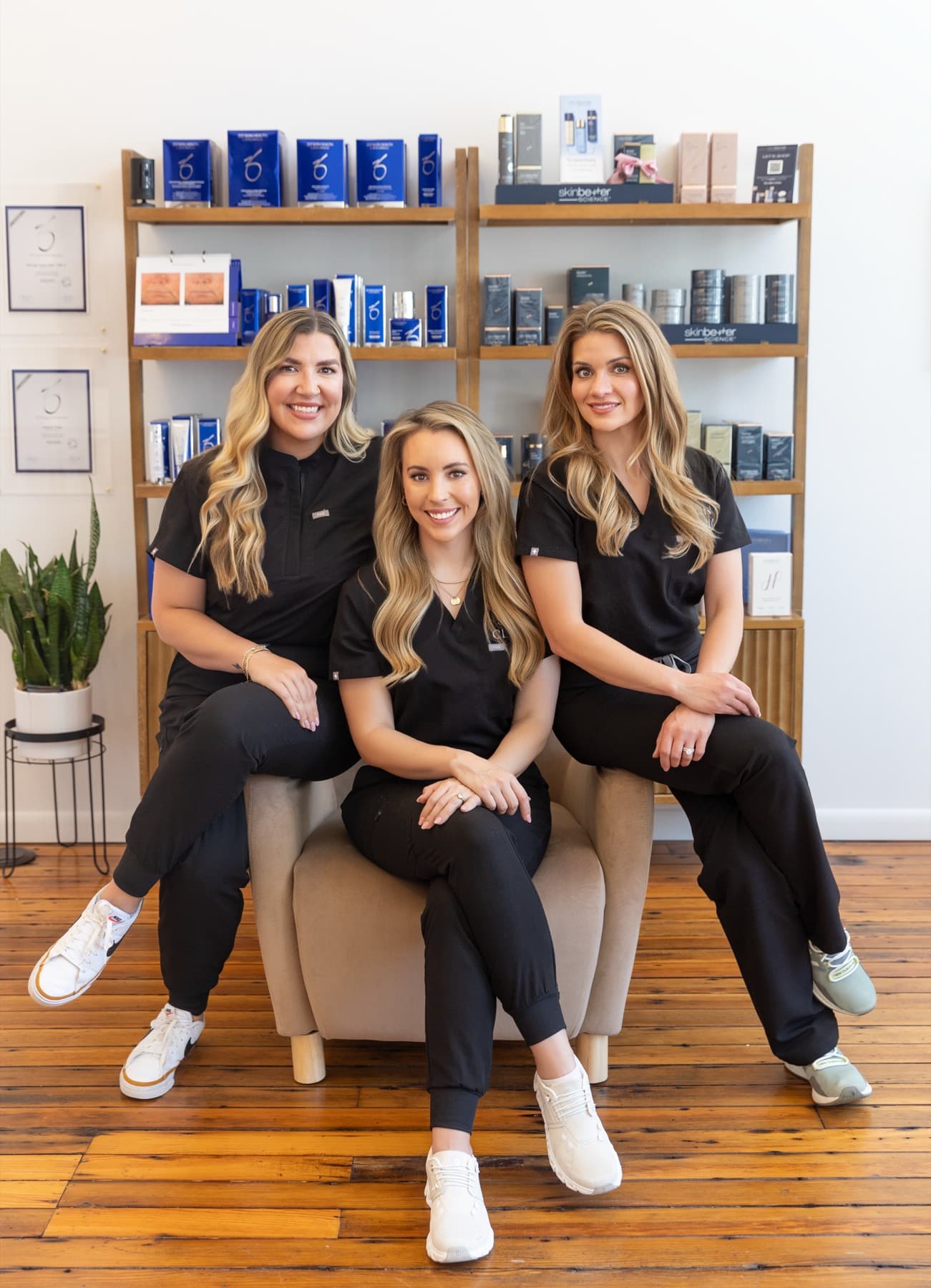 Members of the team in the clinic's retail space